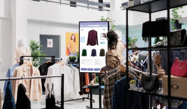 african-american-man-looks-clothes-online-touch-screen-monitor-fashion-boutique-mall-self-service-board-male-customer-looking-trendy-clothes-