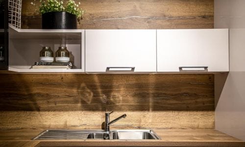 modern-wooden-kitchen-interior-steel-kitchen-faucet