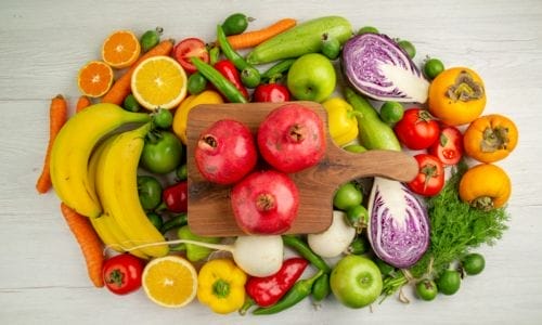 top-view-different-vegetables-with-fruits-white-background-food-diet-health-ripe-color-salad